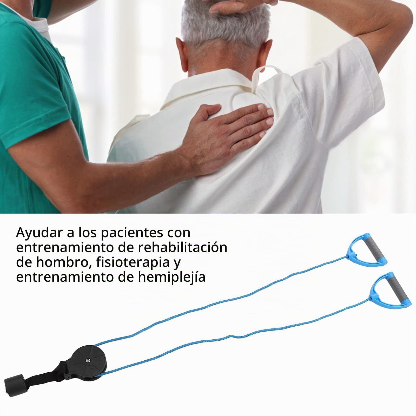 Sistema De Poleas para Ejercicios De Espalda Y Brazos, Poleas para Rehabilitación De Hombro sobre La Puerta, Equipo De Fisioterapia Polea Hombro para Ejercicio De Brazo De Entrenamiento De Hombros