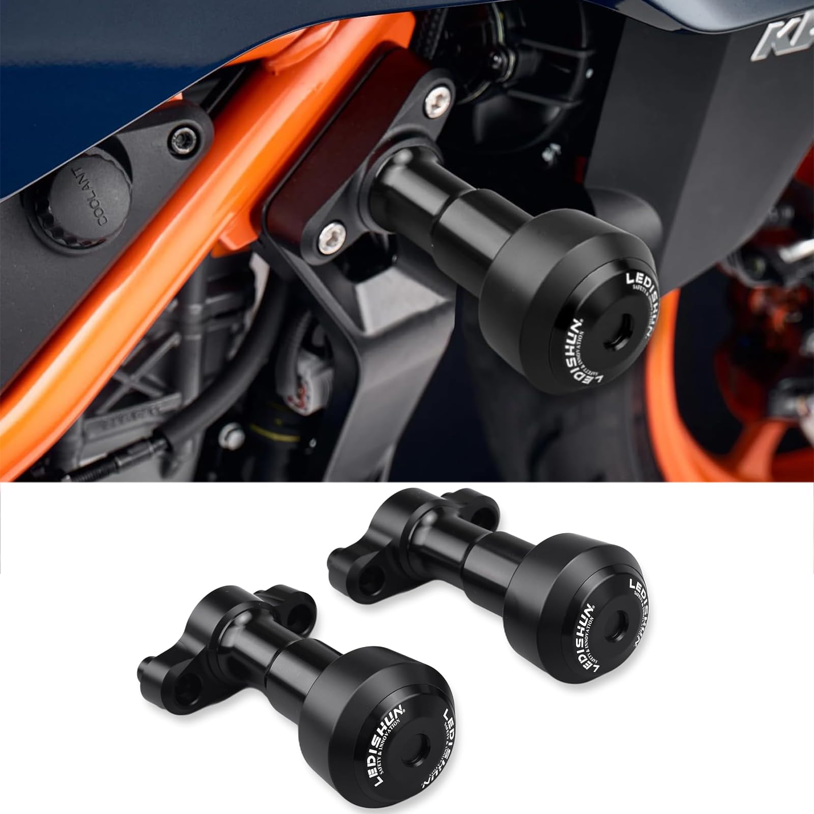 Motorcycle accessories Frame Slider Fairing Guard Anti Crash Pad Protector Compatible with KTM Duke 390, Duke 250, Duke 125,Husqvarna Svartpilen 401,