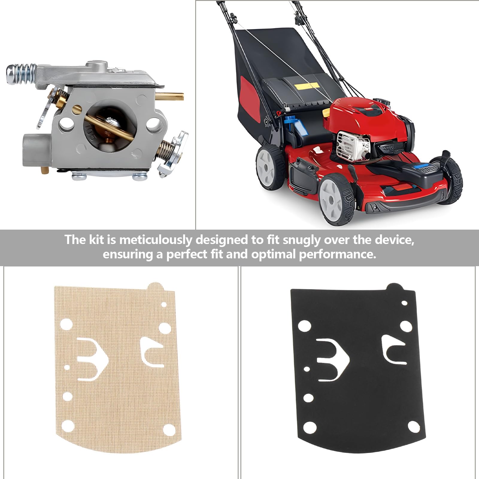 YINETTECH 1 Set Lawn Mower Carb Rebuild Kit Compatible with Walbro WB37 K10-WB WB-2 WB-3 WB-5 WB-26 Compatible with Paramotor Compatible with Husqvarna - Image 4