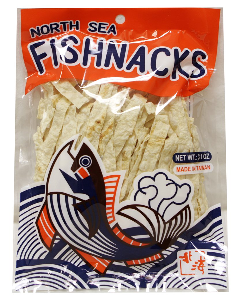 鱈魚香酥絲　North Sea Fish Snacks -wide 3.1 oz (Pack of 3)
