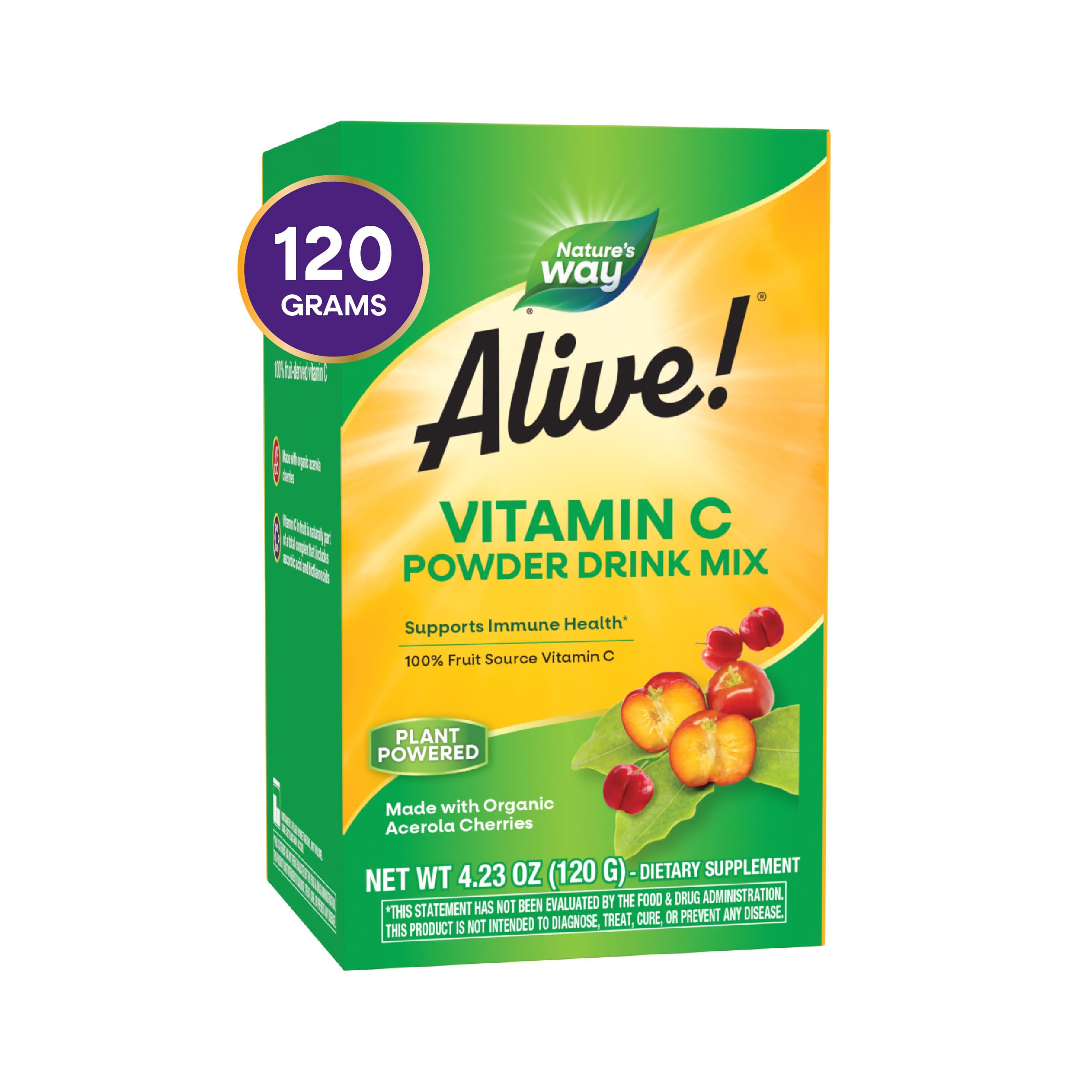 Nature's Way Nature s Way Alive Fruit Source Vitamin C Drink Mix Powder Organic Acerola Fruit 4 23 oz 120 g