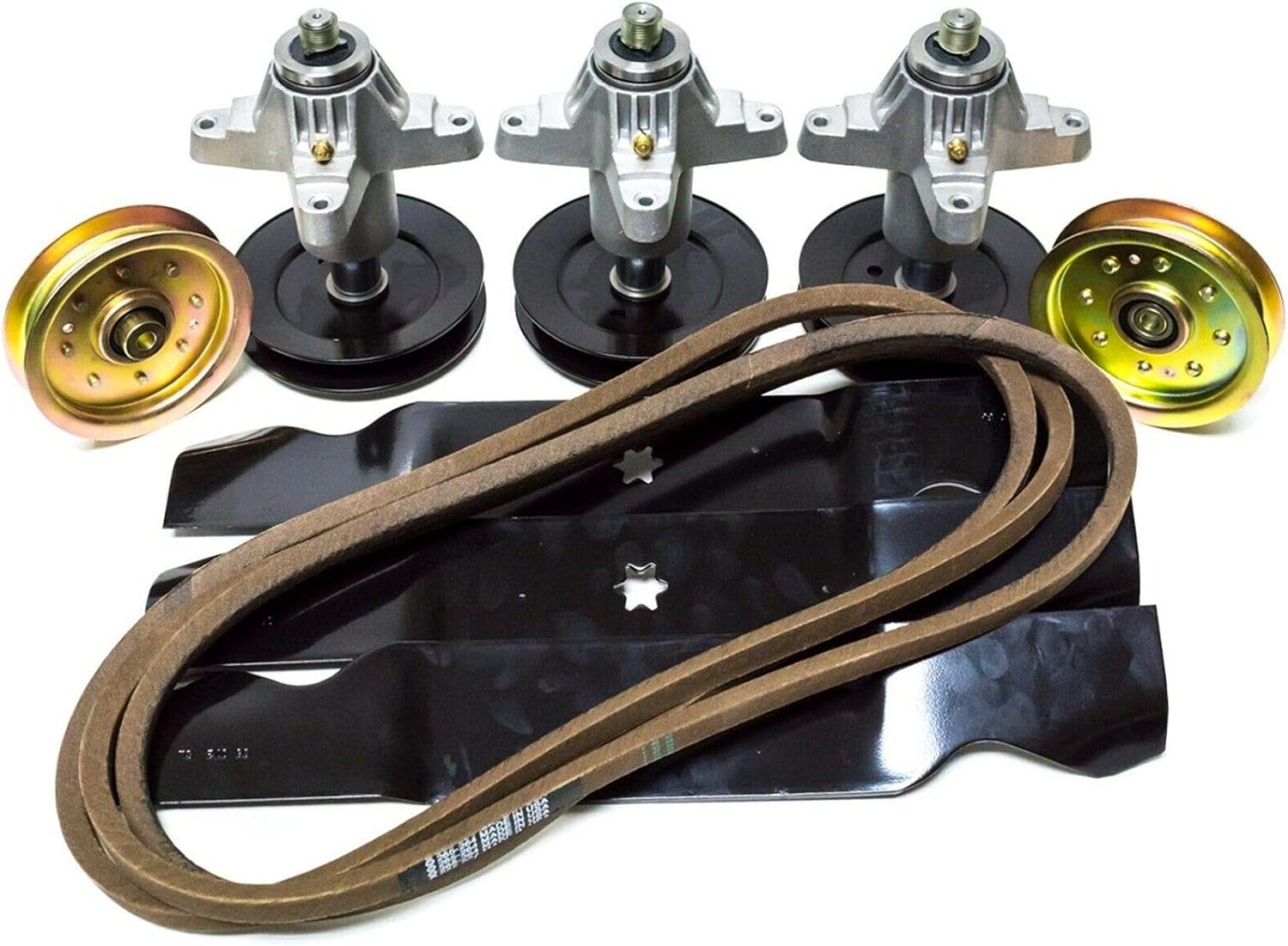 Spindles Blades Pulleys Belt Deck Rebuild Kit for Cub Cadet GT 1554 54