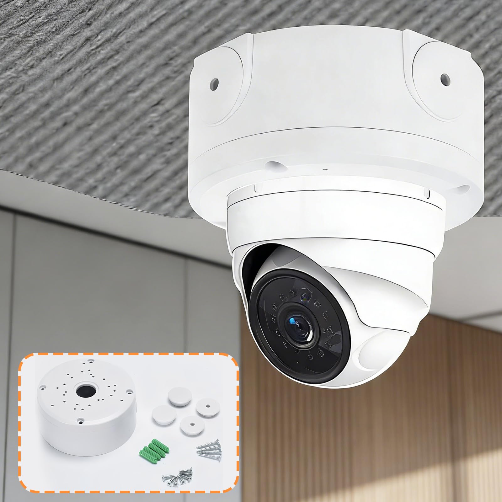 Lot de 8 boîtes de jonction étanches : boîte de jonction, boîte de jonction pour appareil photo, boîte de jonction universelle, boîte de montage de caméra de surveillance pour montage extérieur