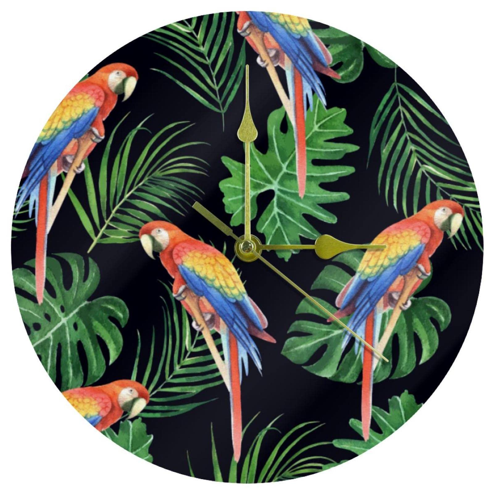 Horloge murale décorative jungle tropicale pour embellir le bureau et la maison