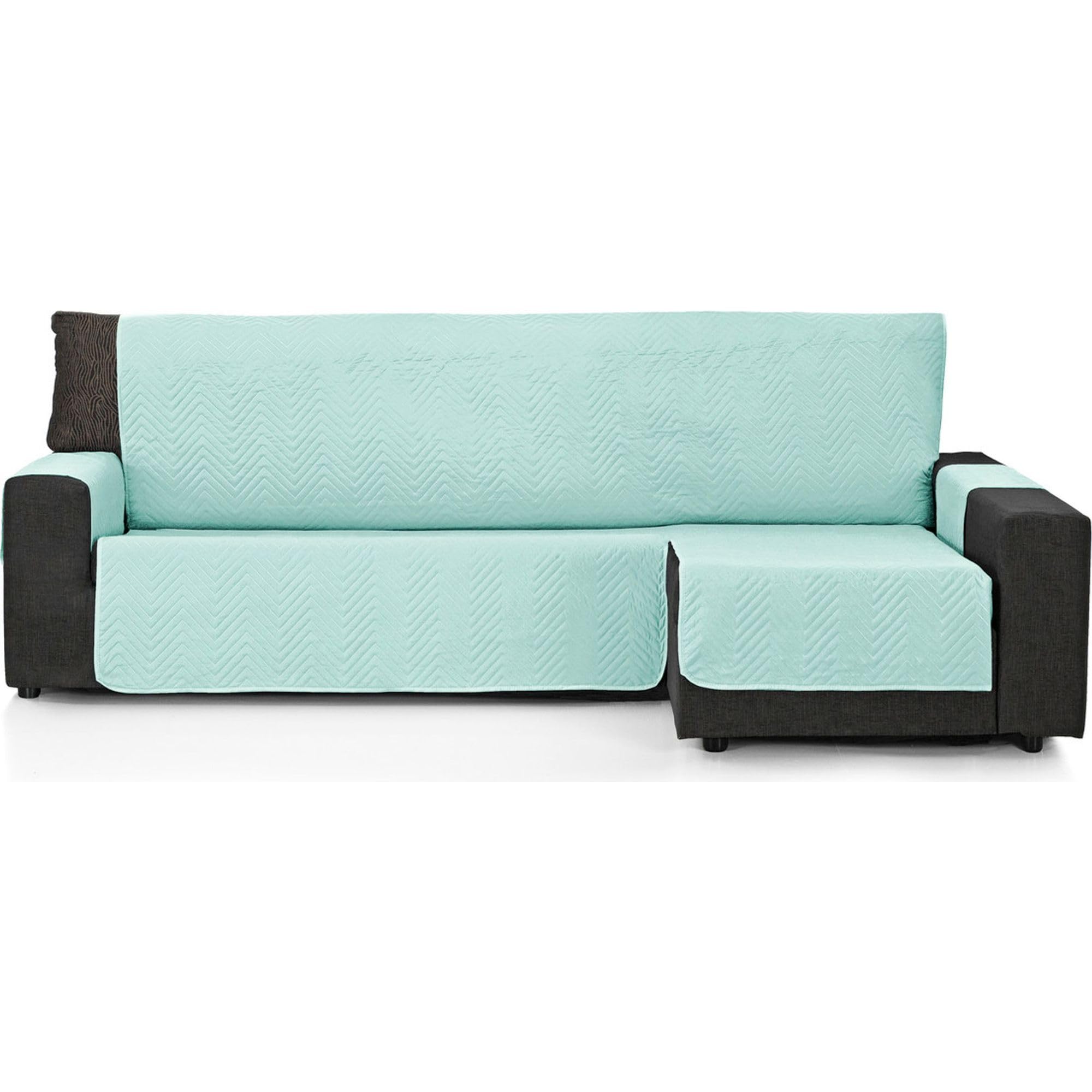 ECOMMERC3 Sofabezug Chaise Long 200 cm, geeignet für Chaise Long Eckteil rechts und Links – Sofabezug Chaise, lang, verstellbar, Aquamarin