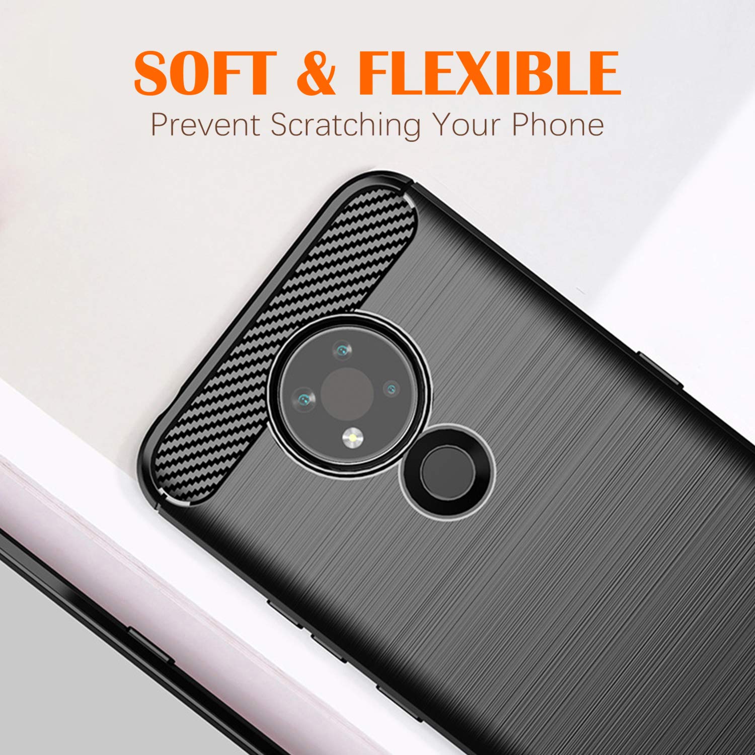 SCL Carbon Fiber Hülle Für Nokia X30 – Stoßfest, Kratzfest, Mit Präzisen Ausschnitten, In Rot
