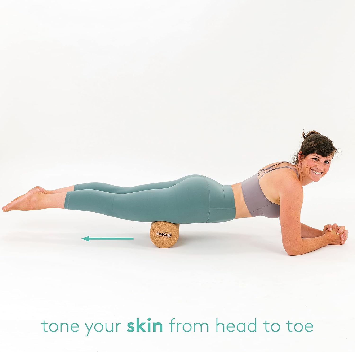 FeetUp - Cork Back Roller, Eco-Friendly No Foam, Massage Roller for Neck, Back & Legs, Deep-Tissue Massage, Tension Release, Trigger Points, Muscle Knots & Yoga Therapy (Extra Large)