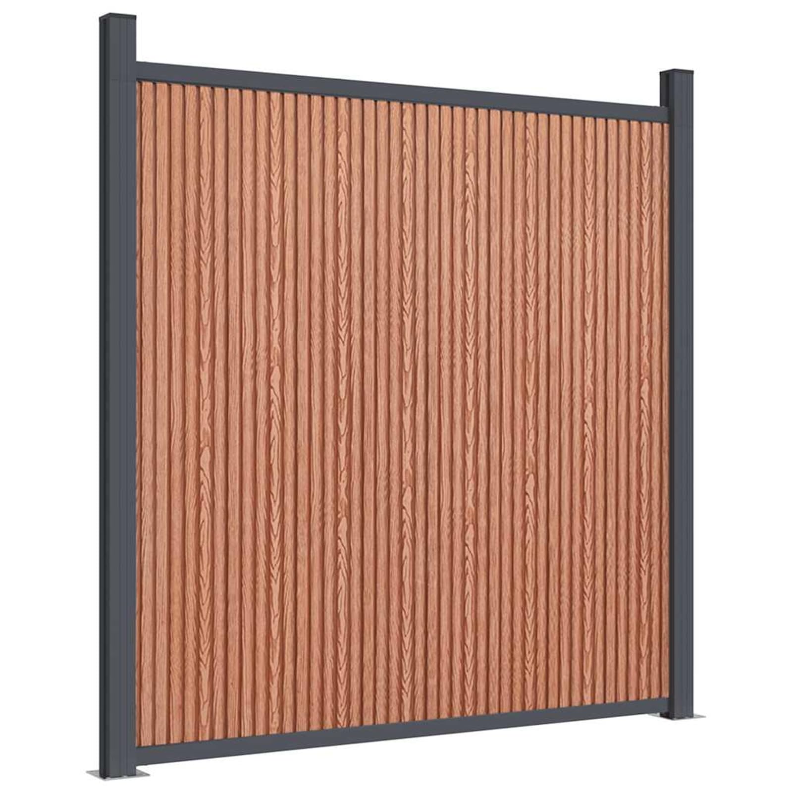 Sichtschutz Zaunelement Braun 1737 x 186 cm für Garten, Terrasse, Balkon, WPC