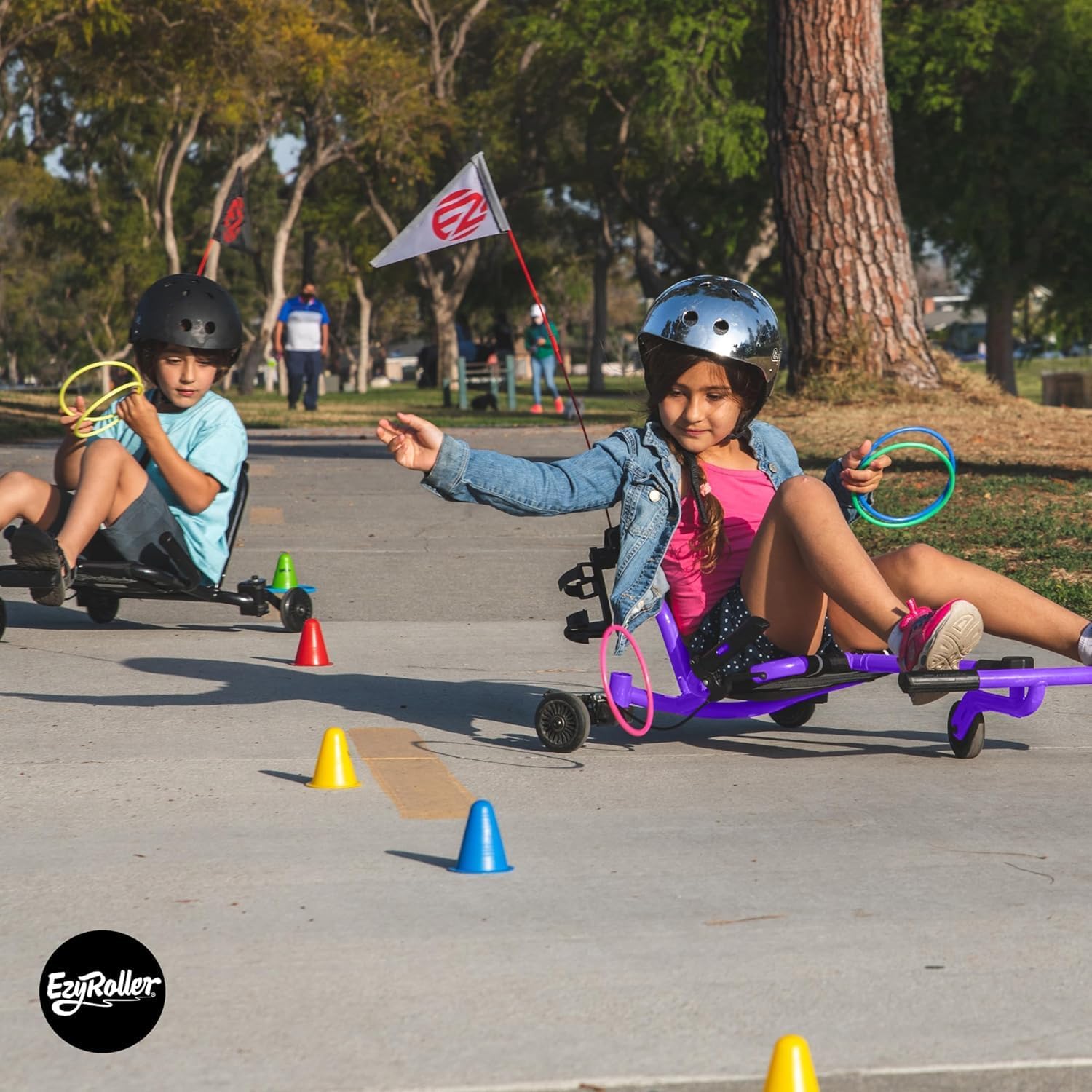 EzyRoller Drifter X Ride On Toy for Kids, Ages 4-12, Up to 154 lbs - Purple