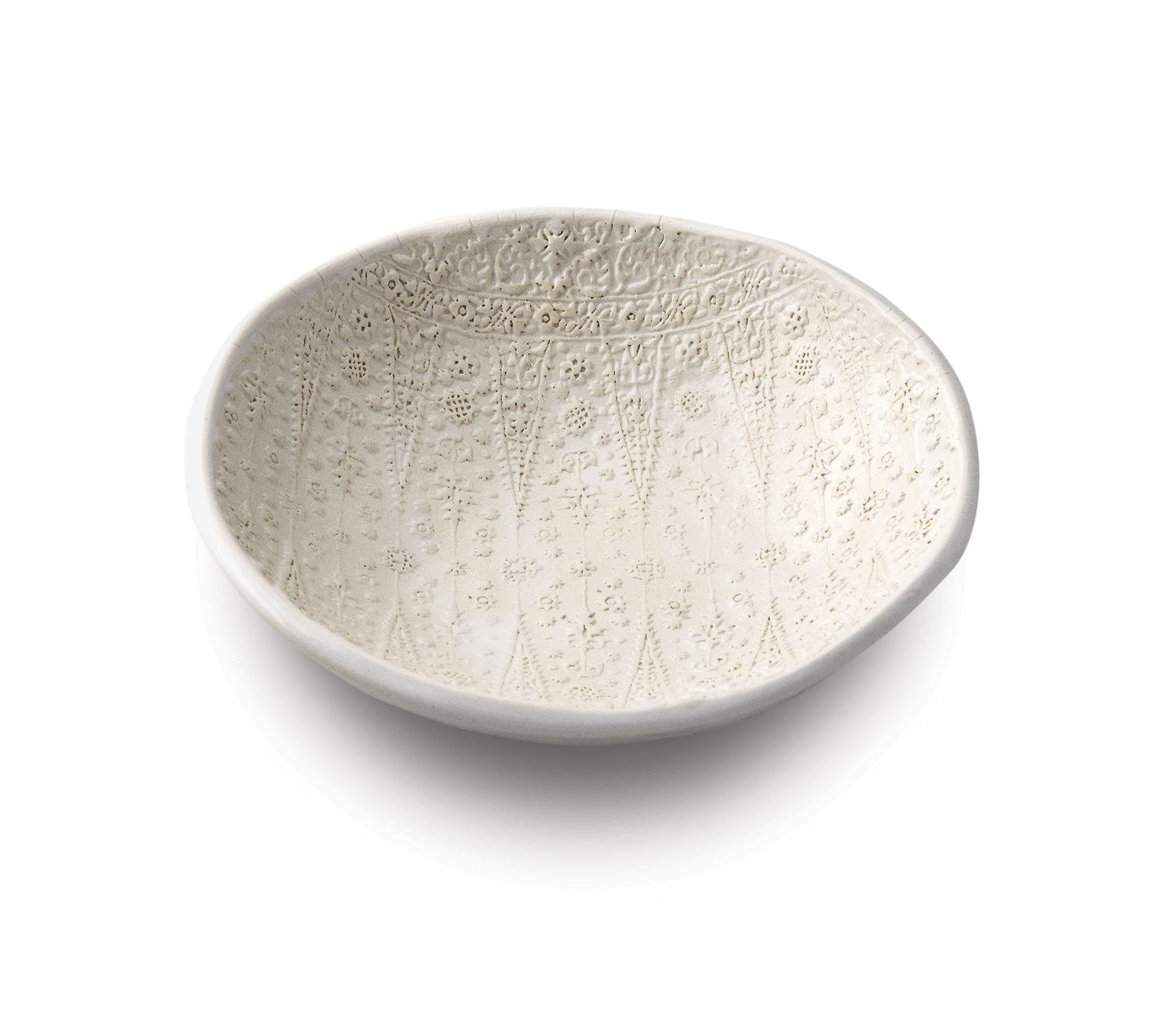 Skeem Print Block Offering Bowl - Handmade Jewelry Tray - Decorative Trinket Dish for Rings, Earrings, Necklaces, Bracelets, Watches or Keys