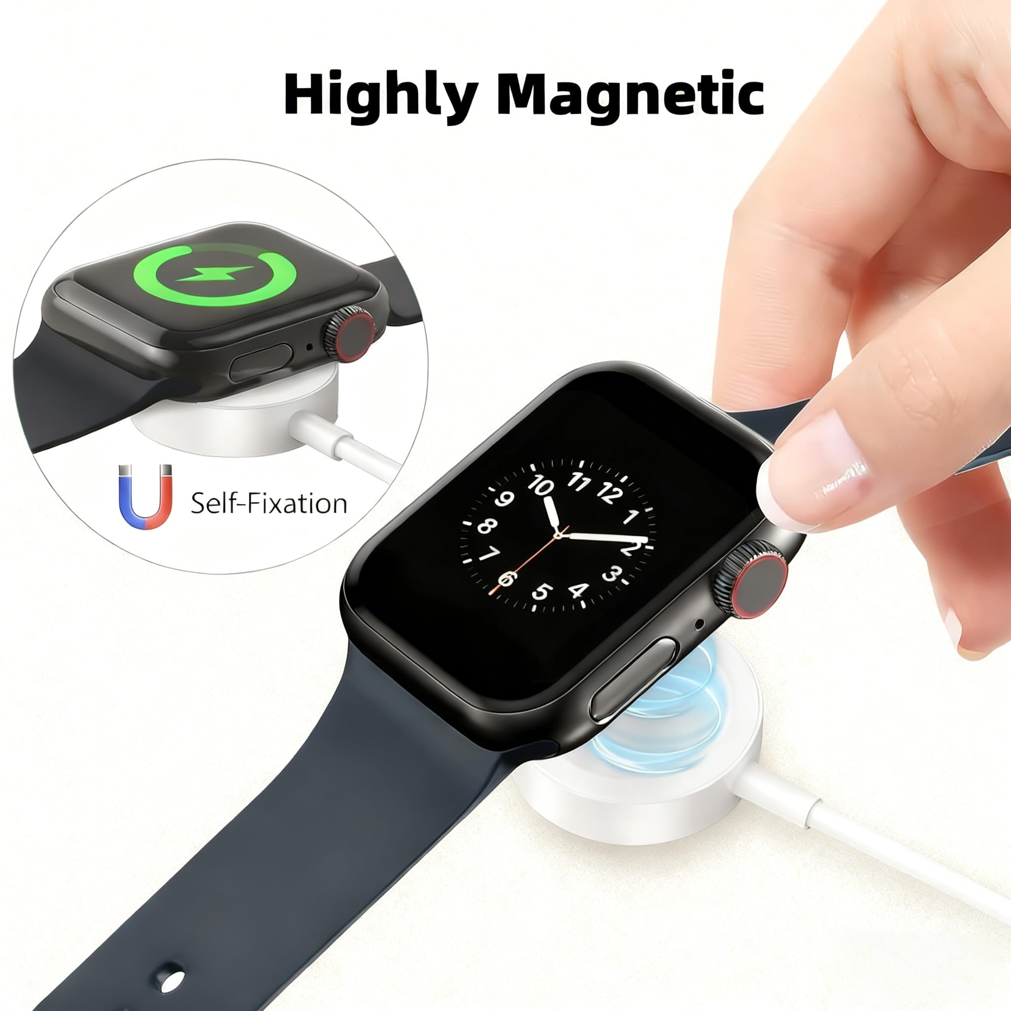 Kabel do szybkiego ładowania do zegarka Apple Watch, 2 sztuki, 2 sztuki, do iWatch Series 11/10/9/8/7/6/5/4/3/2/SE/Ultra, magnetyczna stacja ładująca USB C, ładowarka do iWatch Charger