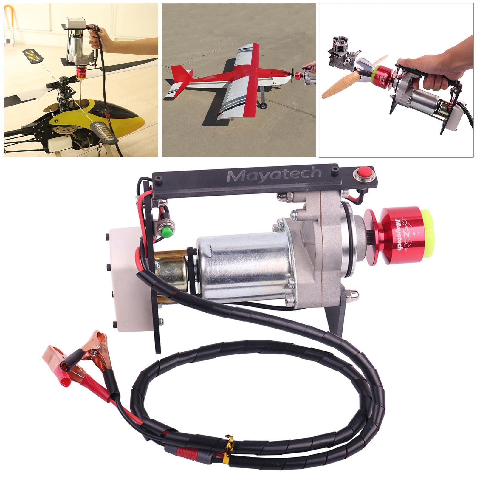 Arrancador RC Herramienta de Encendido Motor para Modelos Componentes de Arranque Cabezal de Caucho Ergonómico Piezas Sustituibles Adecuado para, Inserto en T Estilo C