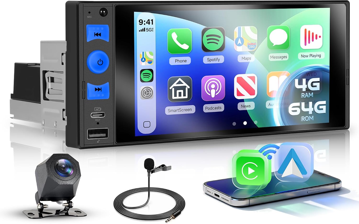 Radio para Auto Android 6 Pulgadas Pantalla Táctil