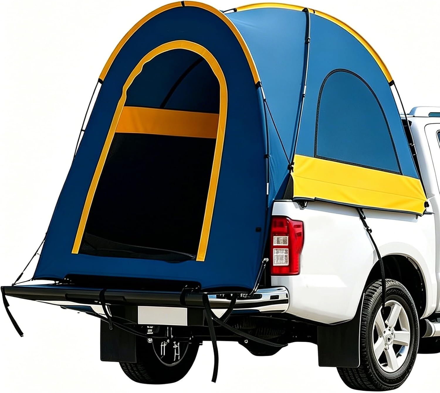 Truck Tent for 6.4-6.8FT Truck Bed,Easy Setup Pickup Truck Tent with Rainfly,Double Layer Waterproof PU 2000mm & Large Mesh Window,Spacious 2 Persons Tent for Road Trip Outdoor Activities
