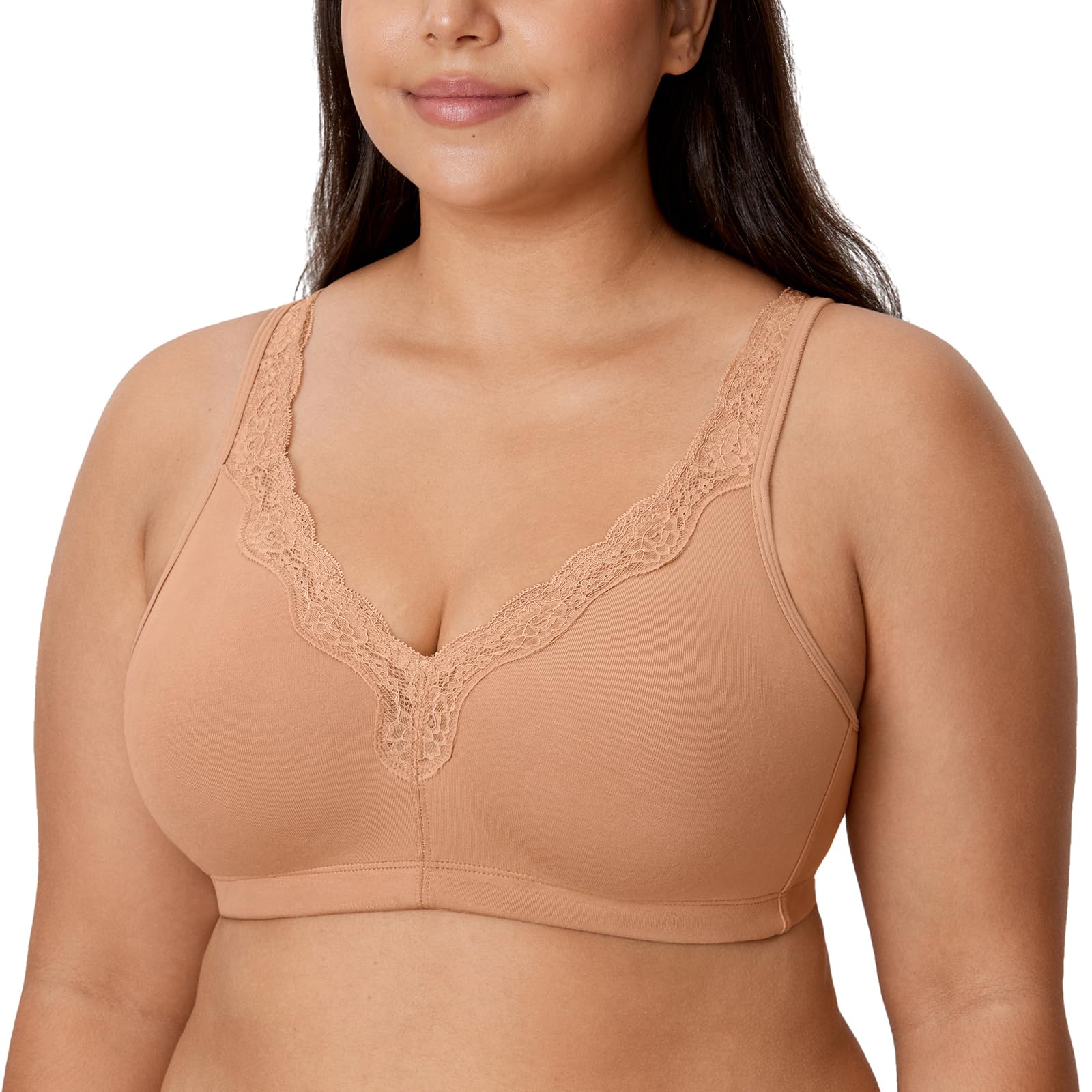 Delimira Women's Non Wired Bras Full Coverage Cotton Comfort Bra Plus Size Non Padded Soft Bras — view 13