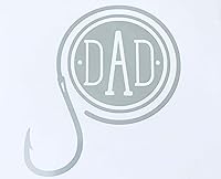 Vista 1 de Custom Fishing Hook Monogram Decal - Personalized Initial Sticker, for Walls, Tumblers, Laptops, Car Windows