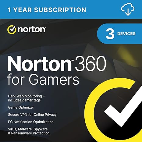 Vente Flash VPN : Jamais Plus Abordable pour les Jeux 6 71HpFSjjdKL. AC SX466 Norton 360 for Gamers 2026 Ready, Multiple layers of protection for up to 3 Devices – Includes Game Optimizer, Gamer tag monitoring, Secure VPN and PC Cloud Backup Download