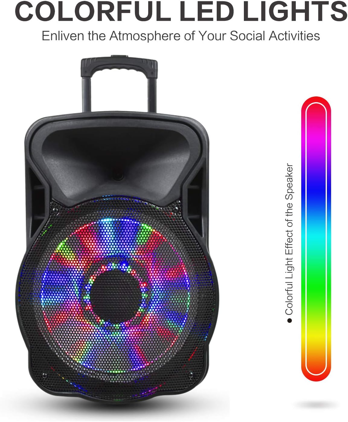 Karaoke Speaker for Adults and Kids with 15 inch Woofer Karaoke Machine Perfect for Home Party Speech Class Wedding