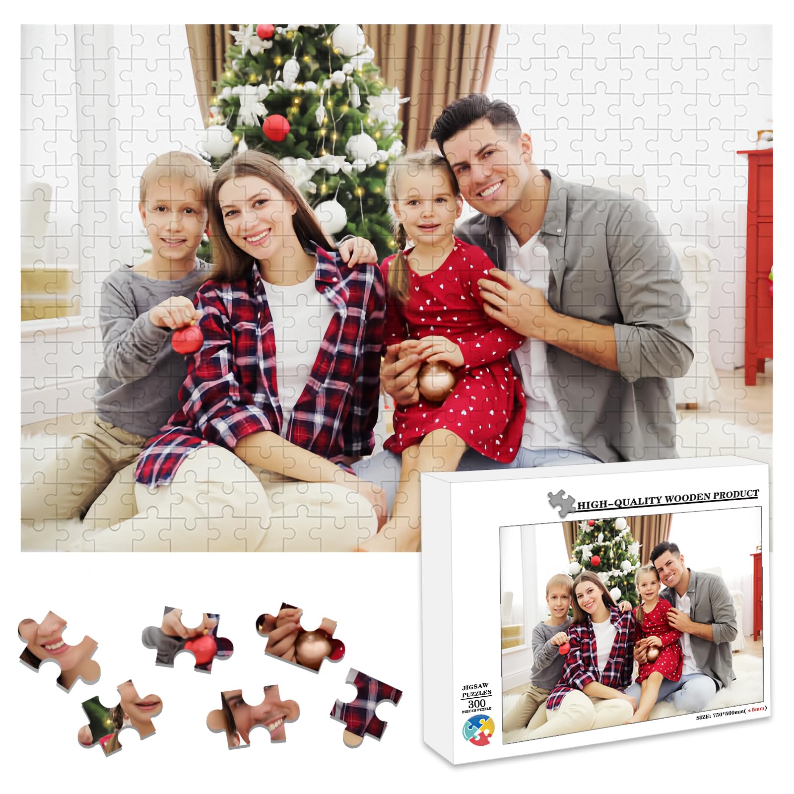 Custom Photo Jigsaw Puzzle - Personalized Wood Puzzle 300/500/1000 Pieces - Family, Pet, Vacation Picture Gift - View #7