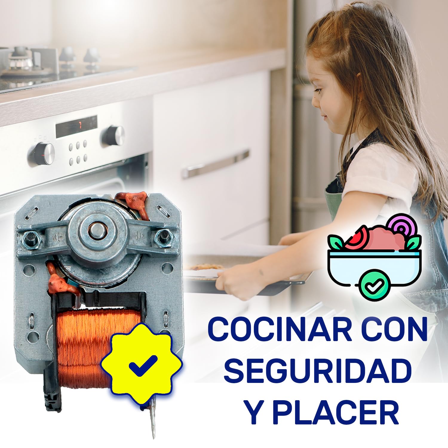 Motor Ventilador de Aire Caliente para Horno 25W 220-240V 50Hz con Código Original 3890813045 389081304/5 para AEG para Electrolux para Zanussi - MADE IN EU - Garantía de 10 Años - MONTERAL