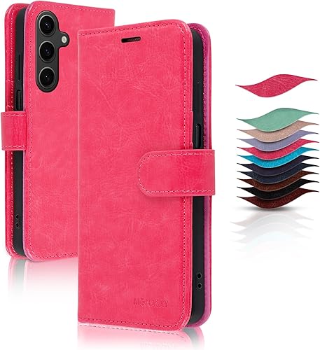 MONASAY Wallet Case Compatible for Samsung Galaxy A25 5G, [Included Glass Screen