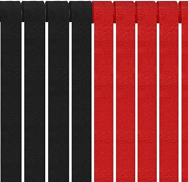 ZOOYOO 81 Feet Black and Red Party Streamers, 6 Rolls Black and Red Crepe Paper Streamers Decorations
