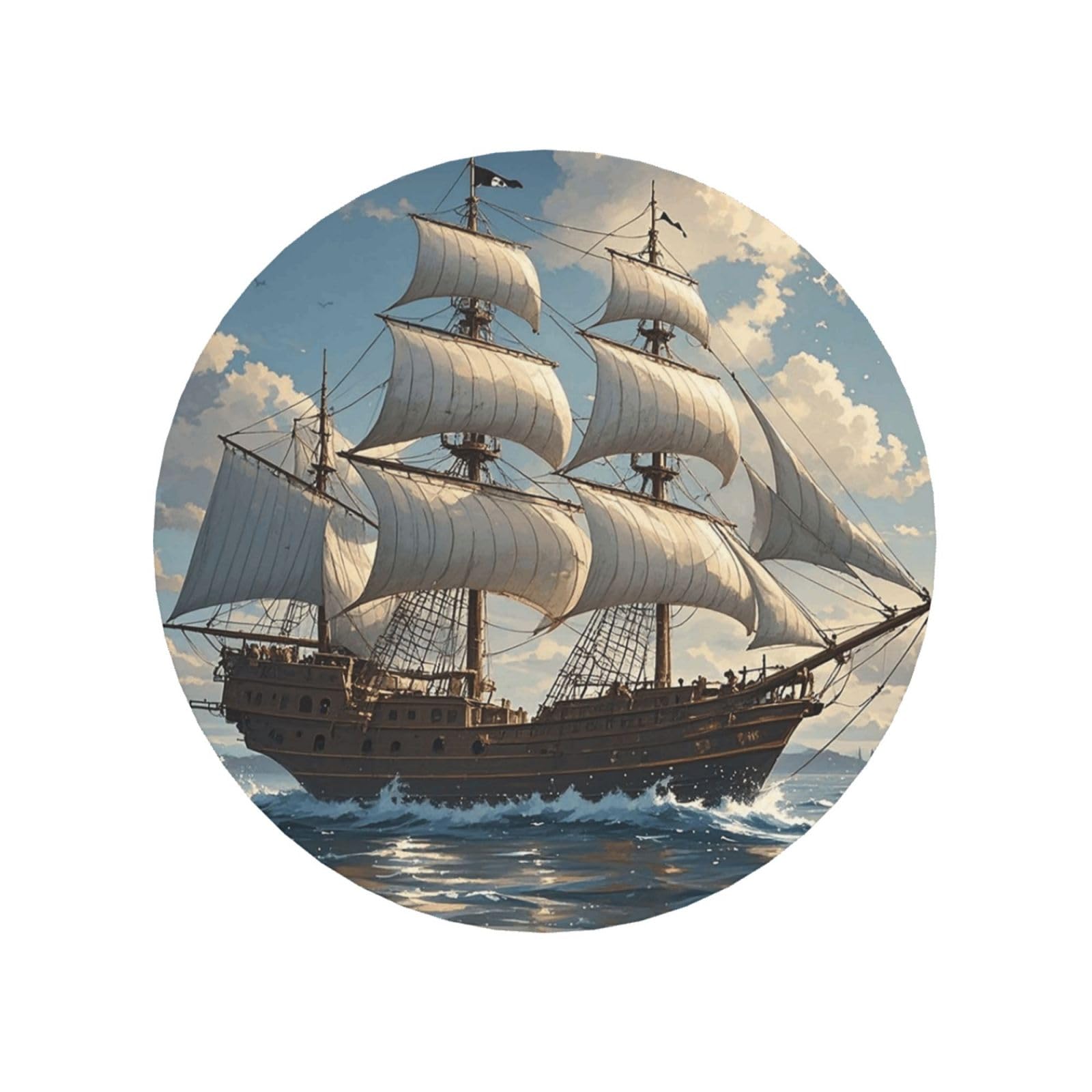Fridge Magnets Heavy Duty Round Small Magnets Nautical Vintage Ship Refrigerator Magnets Decorative Mini Strong Magnets for Whiteboard Kitchen Refrigerator Office Home Decor