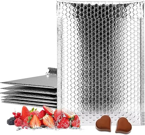 QIQIDAI Paquete de 10 sobres térmicos de burbujas de 8 x 11 pulgadas, paquete de 10 sobres aislados para envío en frío, sobres de correo de