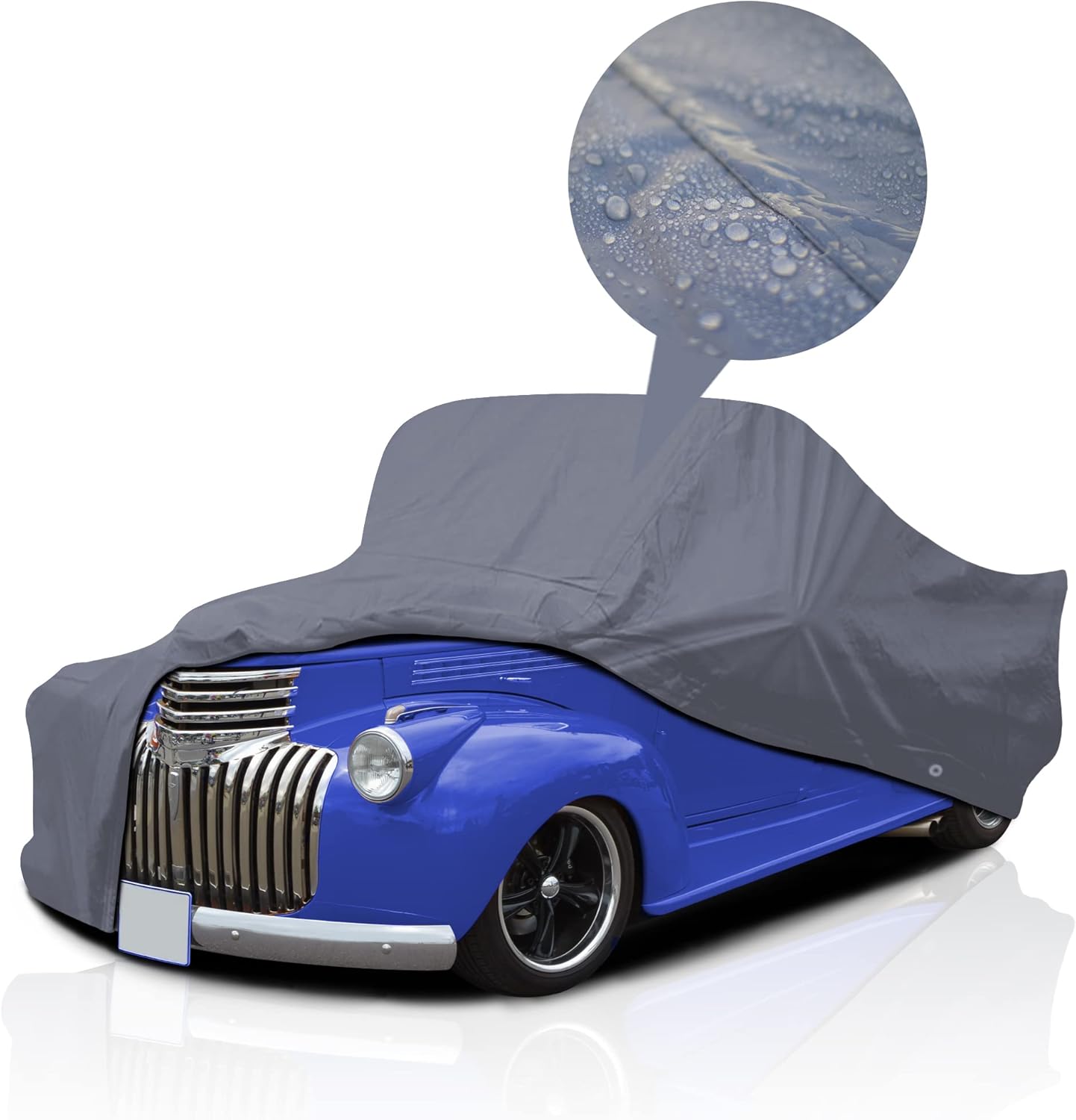 DaShield Ultimum Series Truck Car Cover for Chevrolet Truck 1946 Standard Cab Pickup 2-Door Short Bed All Weather Protection Semi Custom Fit Dust, Sun, Snow, Rain Protection Indoor Outdoor