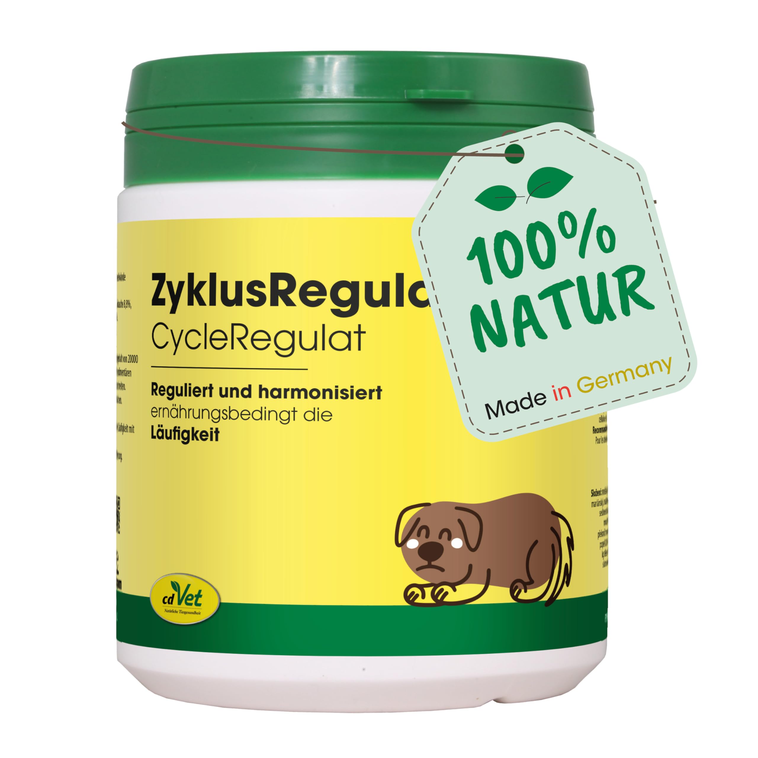 cdVet Naturprodukte ZyklusRegulat 300 g – Futterergänzung zur Unterstützung der Läufigkeit und Scheinträchtigkeit bei Hunden