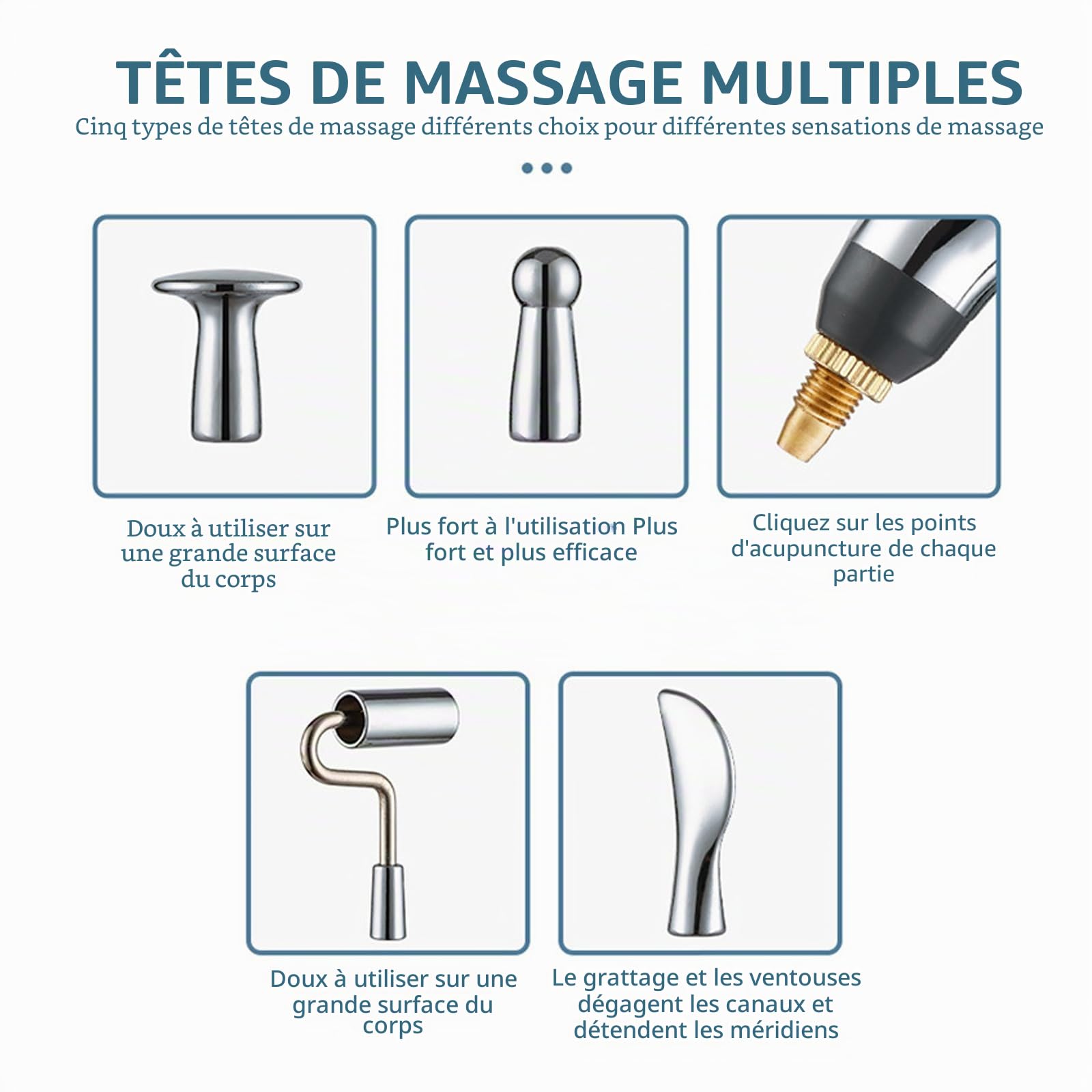 Stylo de massage d'acupuncture-modèle rechargeable Stylo de massage électrique pour l'acupuncture, Stylo de massage de thérapie de guérison d'acupuncture Stylo d'énergie méridien