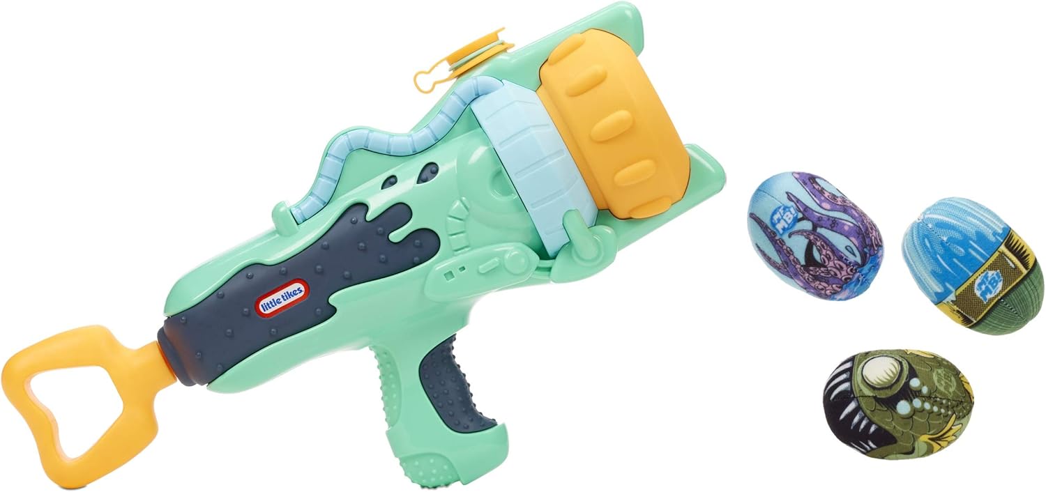 Little Tikes Mighty Blasters Spray Blaster Toy Blaster Sprays Water with 3 Soft Power Pods for Kids Ages 3 Years and Up
