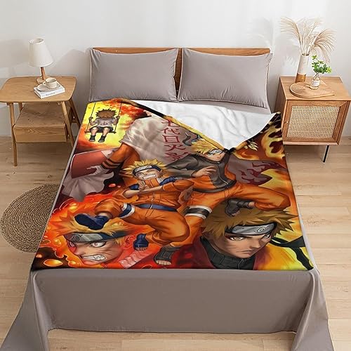 Miniatura 6 de NAR.uto - Manta de dibujos animados, manta ligera de franela de forro polar, manta de viaje para cama, sofá, viajes, niños, adolescentes, regalo de