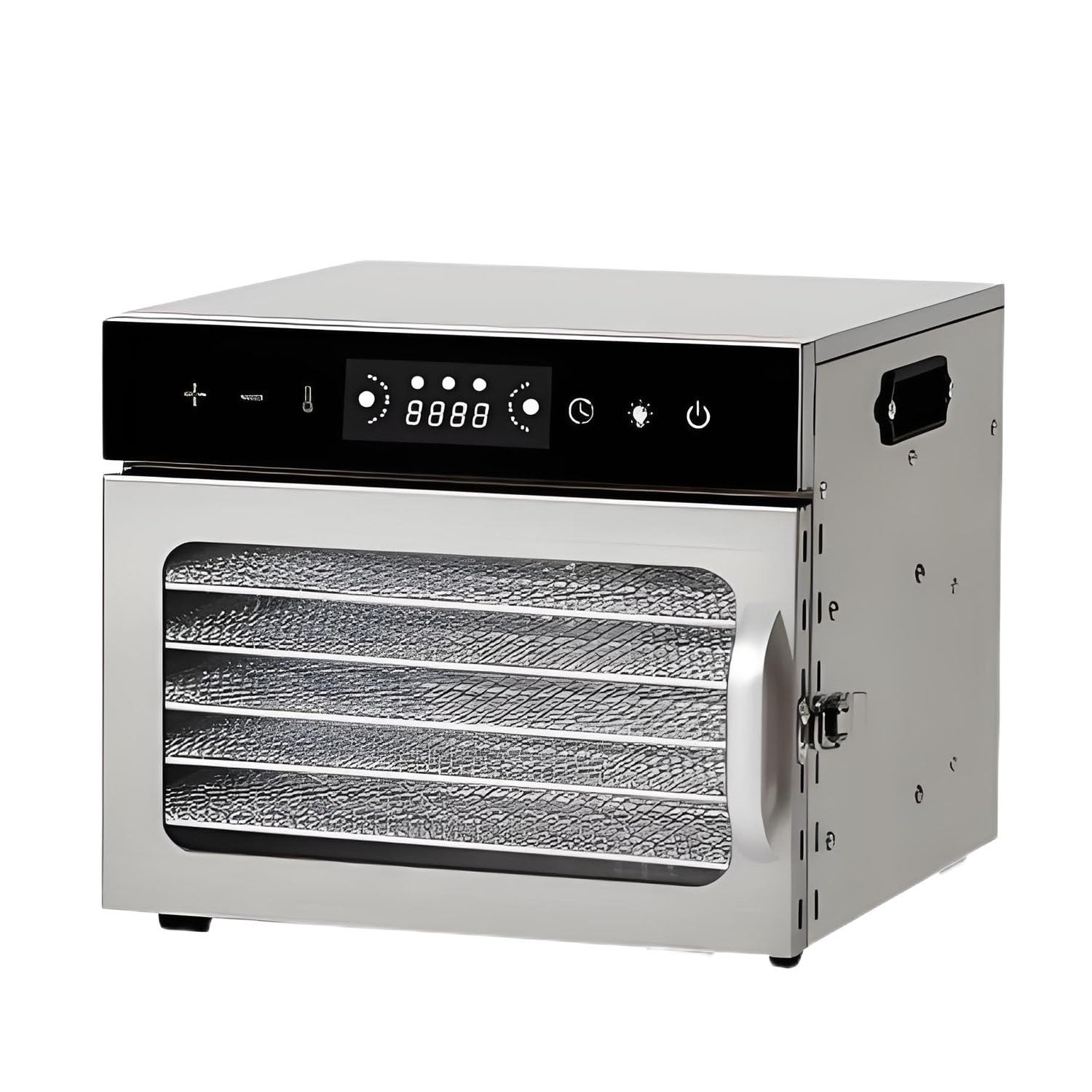 Deshidratador de Alimentos Compacto, deshidratador de Acero Inoxidable, deshidratador de Carne, secador de Frutas y Alimentos, para cecina, Fruta, Carne, Res y Hierbas. 6Layer