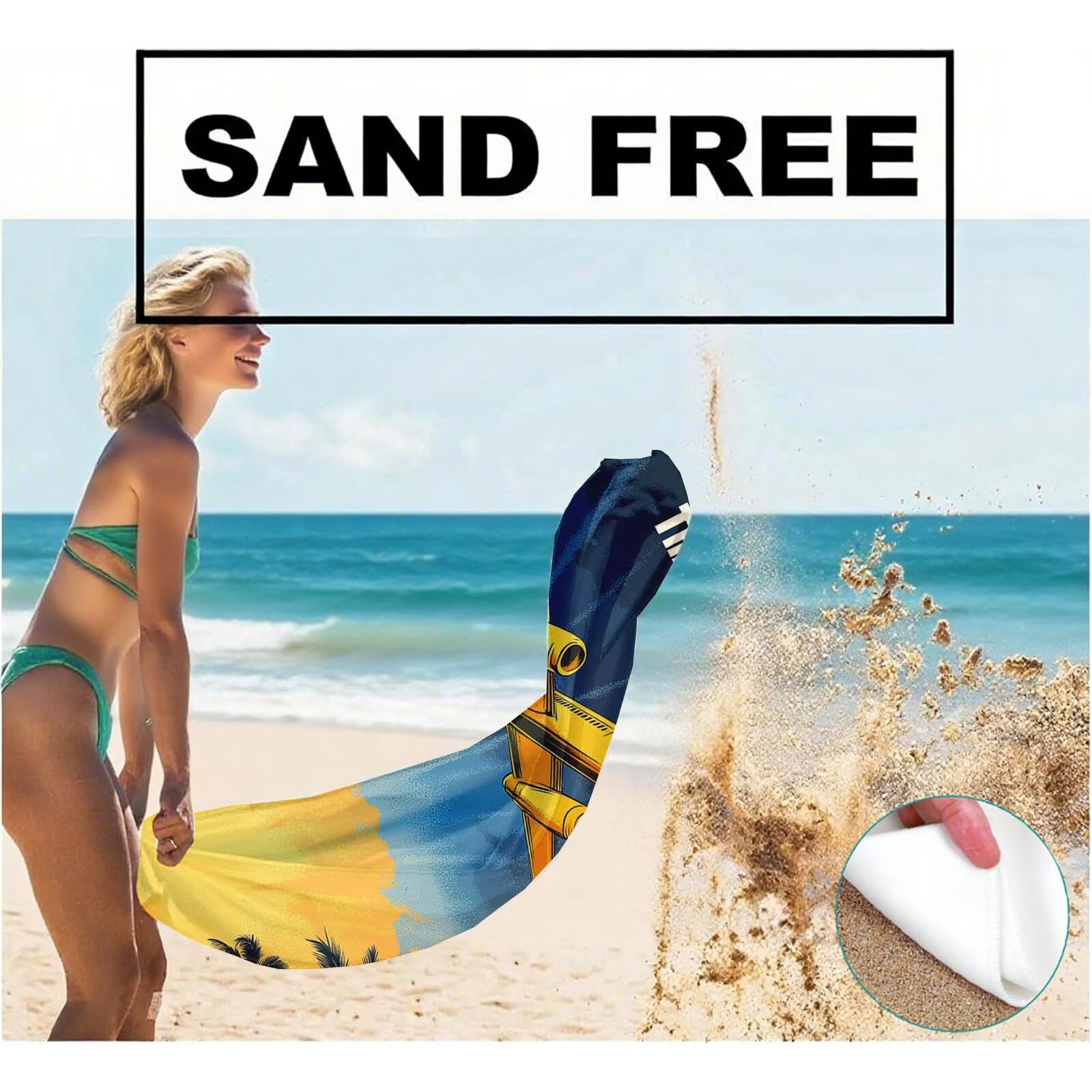 Toallas de Playa Microfibra Avión Toalla Playa Grande 180x90 cm Mujer Hombre Secado Rápido Absorbente Toallas Gimnasio Suave Sin Arena Ligera Toalla Microfibra para Playas Piscina Viajes Camping Q-729