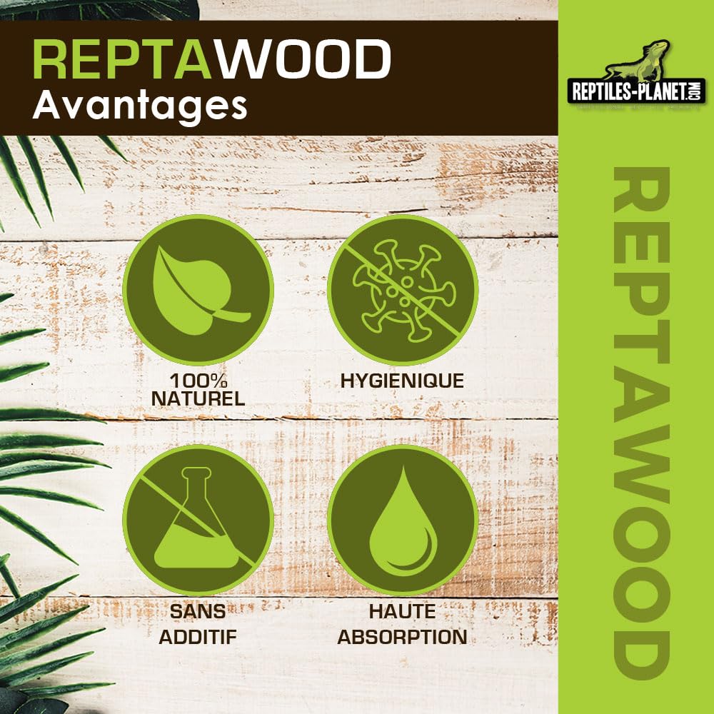 Reptiles Planet - Reptawood - Substrato Naturale per Terrario - Luminosità di Faggio - 18 Litri