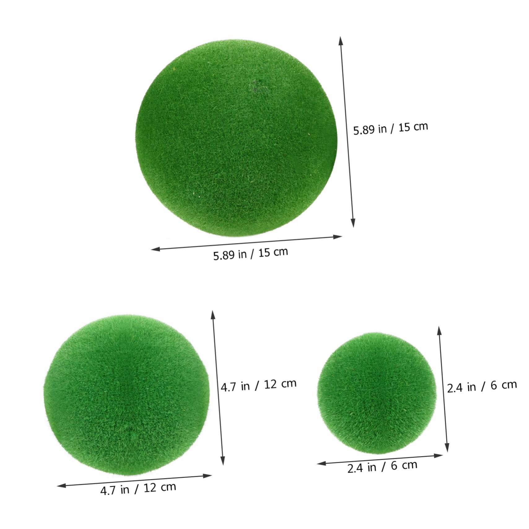 Ciieeo 2 Sätze Simulierter Moosball Künstliches Moos Für Pflanzgefäße Dekoratives Grünes Moos Hochzeitsdekoration Hochzeits Dekoration Mikro-landschaftsschmuck Mooskugel Green 8 Stück * 2