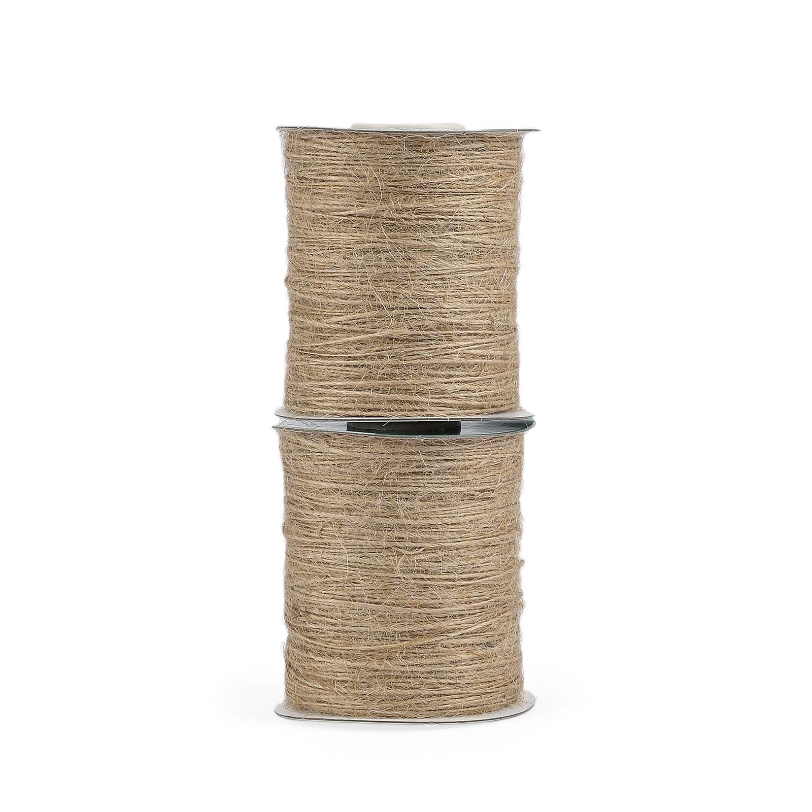 Vaessen Creative Jute Twine - 2 Pcs of 1 mm x 200 m - Natural Garden String - Brown Rope for Gardening, Climbing Plants, Crafts, Wedding Decorations and Gift Wrapping