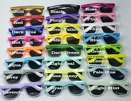 Miniatura 7 de Gafas de sol personalizadas a granel regalos de fiesta para adultos, gafas de sol polarizadas personalizadas para bodas