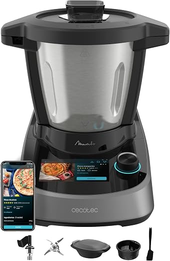 🚫 [CADUCADO] 🔥 Cecotec Robot de Cocina Táctil con 37 Funciones Mambo Touch Daily | Capacidad 3,3 Litros, Pantalla Táctil, APP de Mambo con Recetario, Báscula y Jarra de Acero Inoxidable apta para Lavavajillas