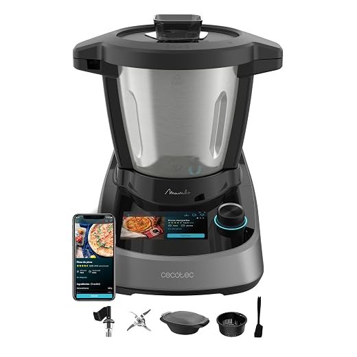 Cecotec Robot de Cocina Táctil con 37 Funciones Mambo Touch Daily | Capacidad 3,3 Litros, Pantalla Táctil, APP de Mambo con Recetario, Báscula y Jarra de Acero Inoxidable apta para Lavavajillas