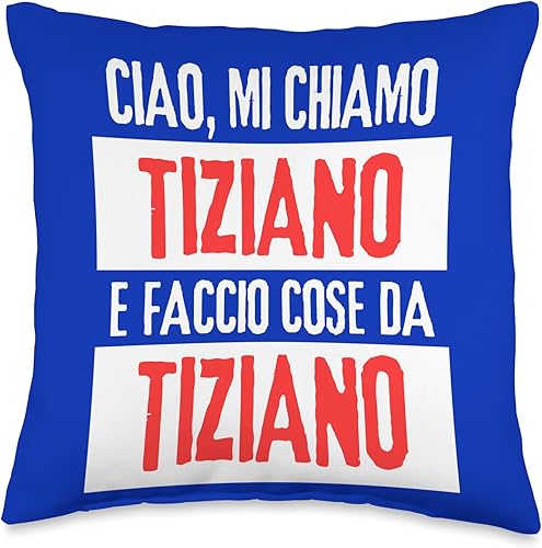 Ciao Sono Faccio Cose Da Tiziano Personalizzato Throw Pillow, 16x16, Multicolor disponible en Yaxa Guatemala