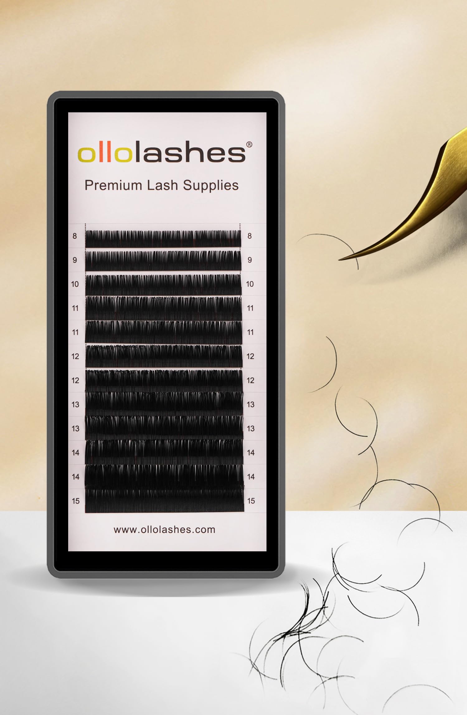 OLLOLASHES Eyelash Extension B C CC D J Curl Mix 5-20mm 0 03 0 05 0 07 0