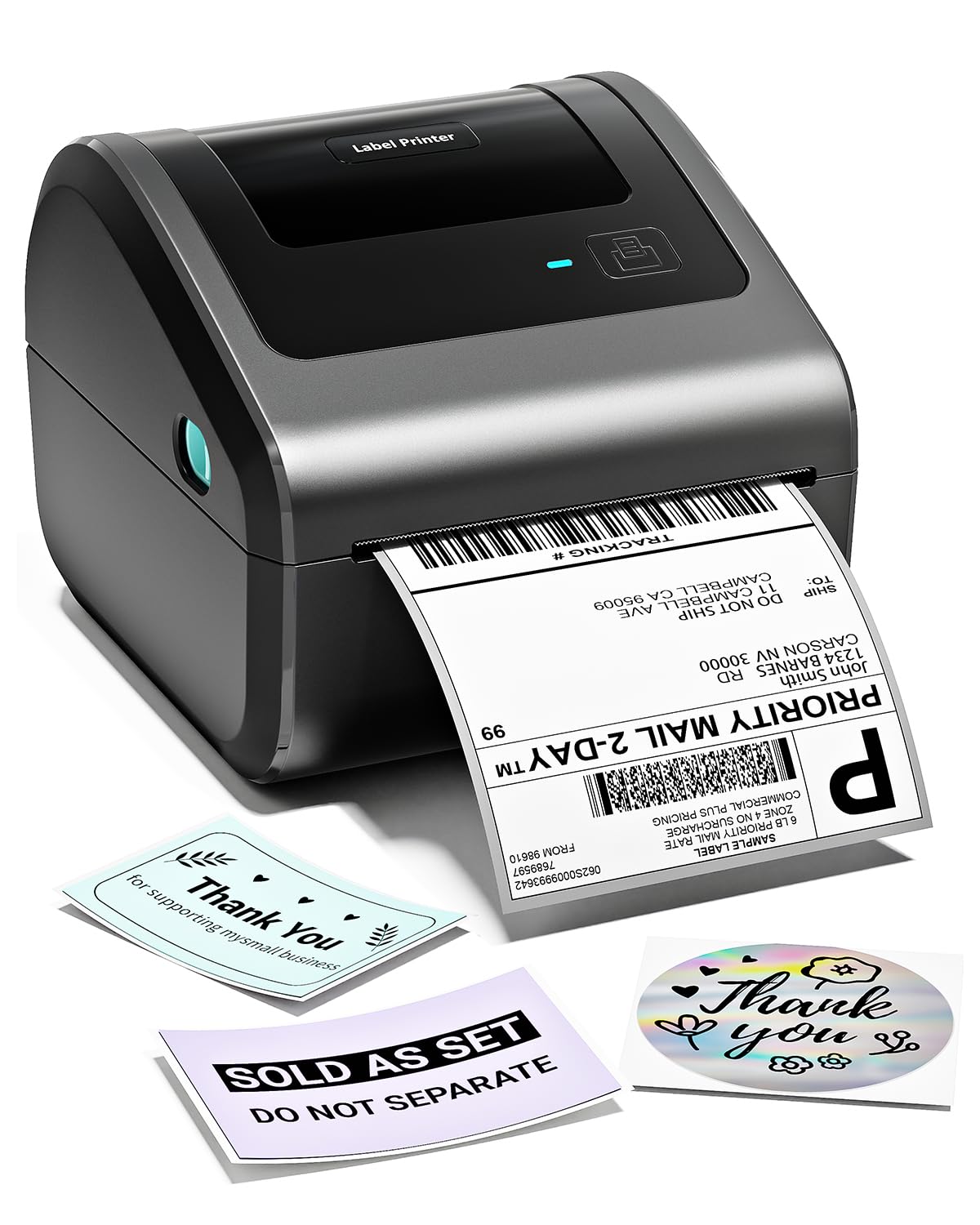 Phomemo Impresora de Etiquetas de Envío, 4x6 Impresora Térmica Bluetooth, D450BT Impresora Etiquetas Térmica DHL Etiquetadora, 4x6 Label Printer Compatible con Etsy, Amazon, Shopify, Vinted