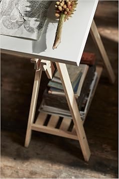 IKEA LAGKAPTEN/MITTBACK Desk, 140x60 cm, White/Birch