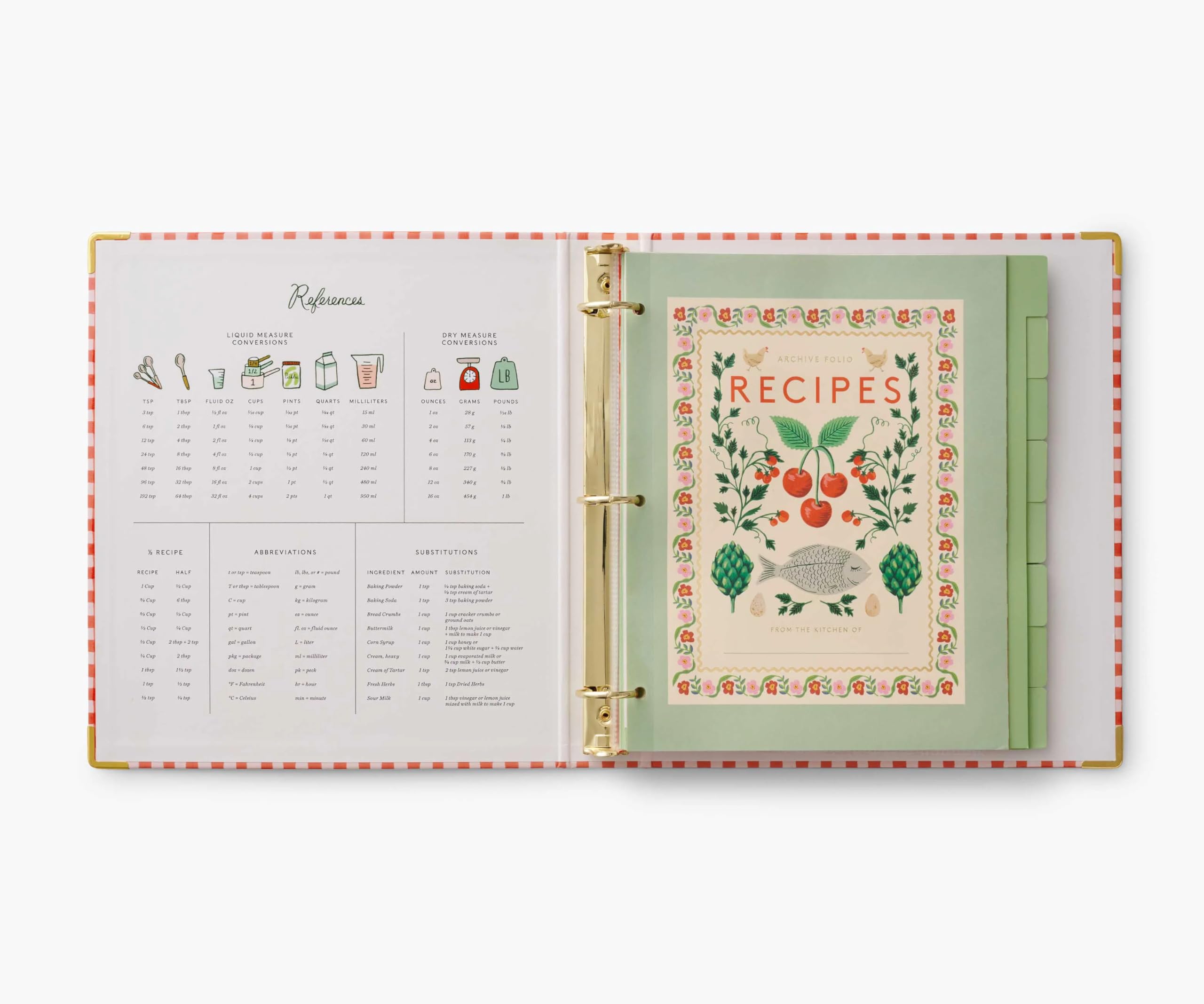 Amazon.co.jp: RIFLE PAPER CO. Cherry Farms レシピバインダー