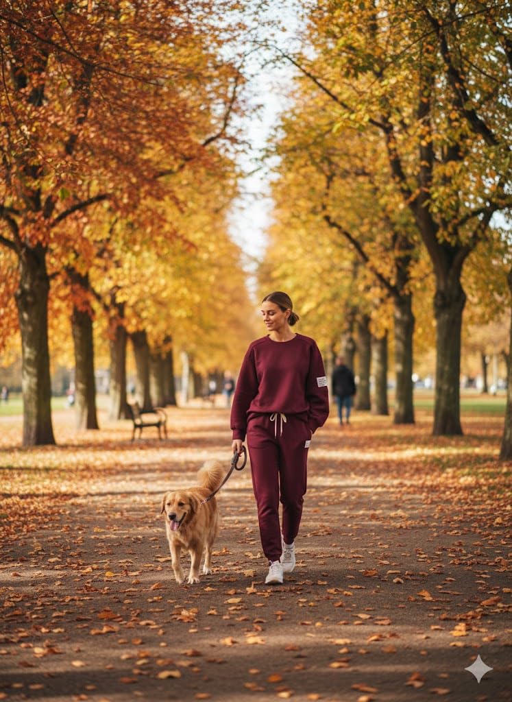 Damen Jogginganzug Zweiteiler – Weicher Hausanzug mit Hoodie & Jogginghose – Casual Trainingsanzug für Freizeit, Sport & Yoga – Einheitsgröße (36-42) – Modell 7065
