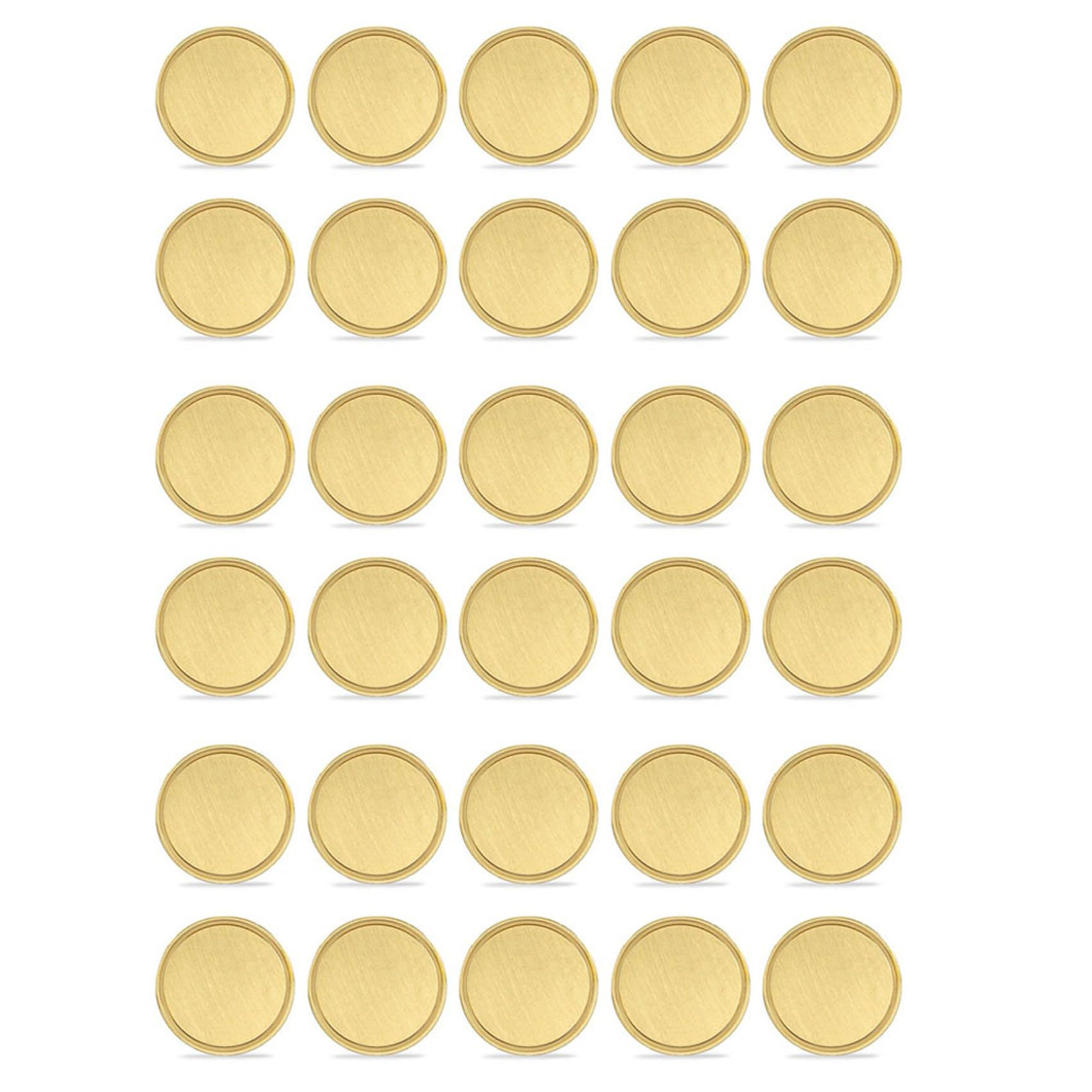 Jnchdghwa As Shown 30Pcs Engraving Blanks Brass Coin Blanks Metal Engraving Blank Coins 40Mm With Acrylic Protection Box