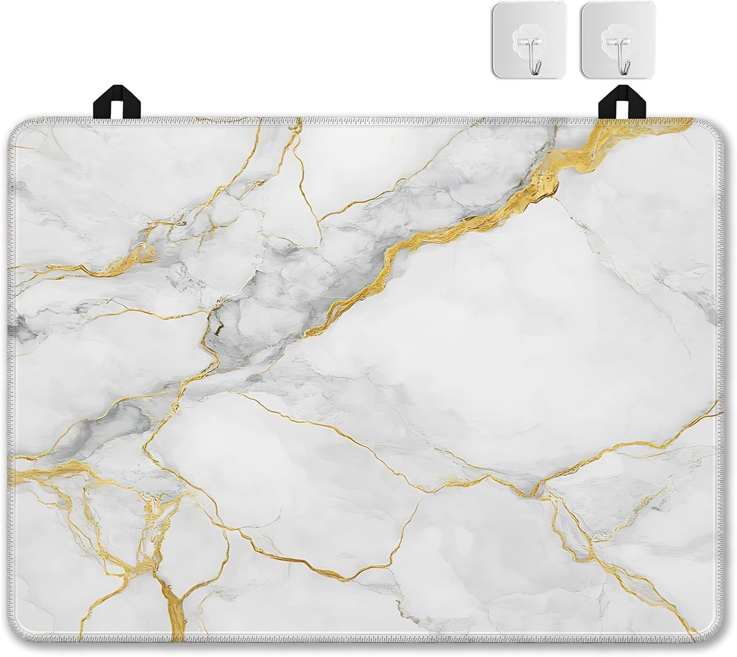 White Gold Marble Stove Top Covers for Electric Stove,Modern Glass Top Stove Cover, Heat Resistant Range Covers for Electric Stove,Washable Countertop Mat, 28 x 20 Inch