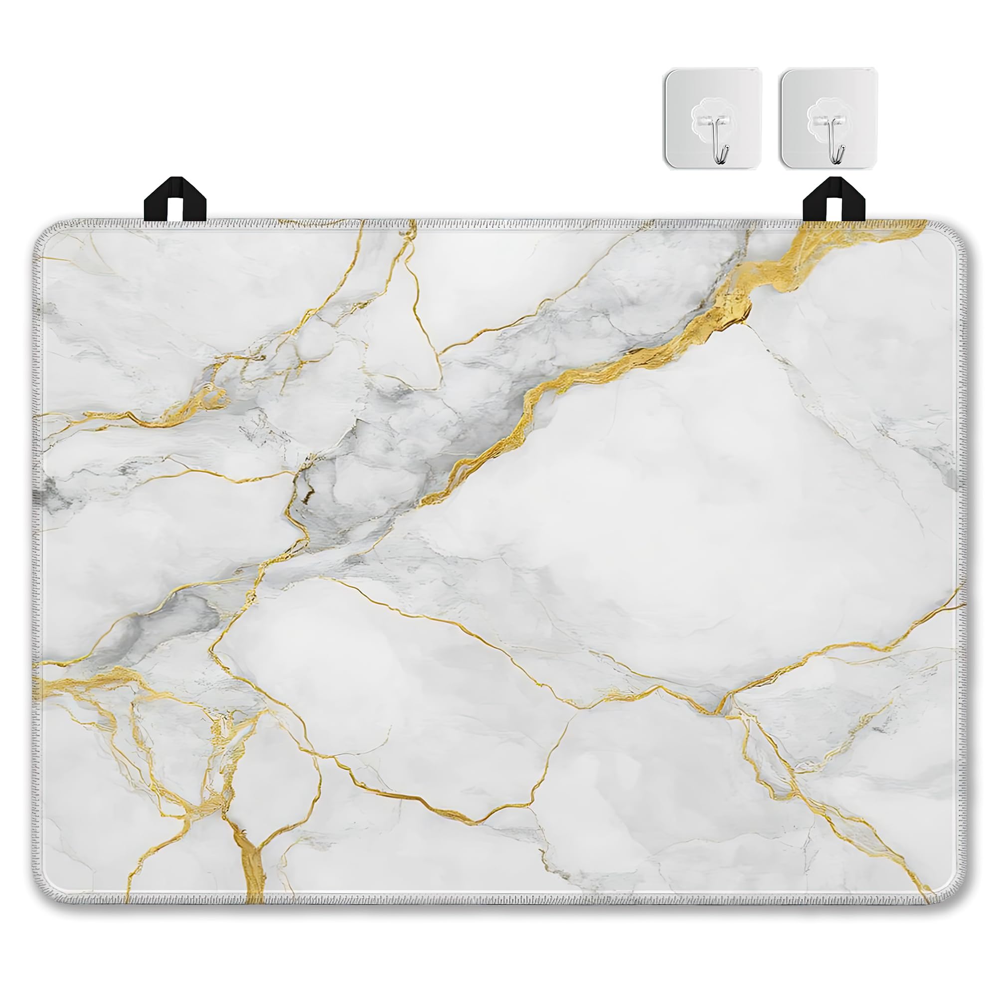 White Gold Marble Stove Top Covers for Electric Stove,Modern Glass Top Stove Cover, Heat Resistant Range Covers for Electric Stove,Washable Countertop Mat, 28 x 20 Inch